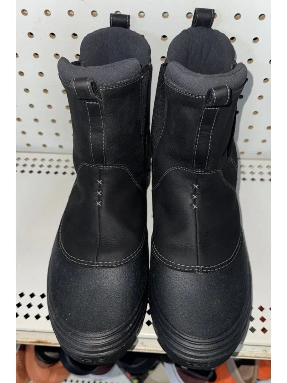 Teva Loge Peak Mens Leather Pull On Insulated WP Winter Snow Boots Size 12 Black